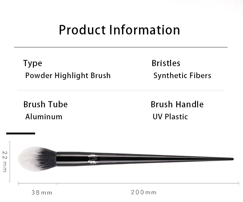 KissICON black KissIcon Makeup Brush 04 Highlight - Soft Fiber