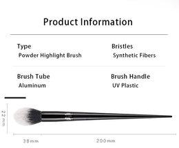 KissICON black KissIcon Makeup Brush 04 Highlight - Soft Fiber