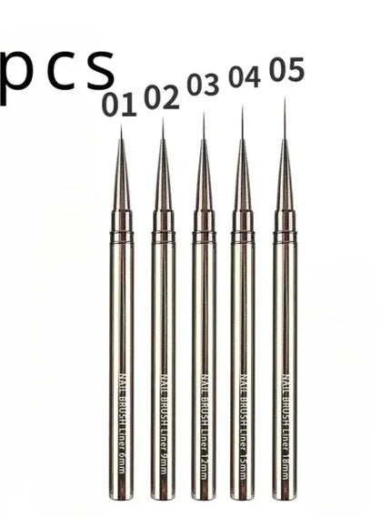 KissICON black KissIcon Nail Art Liner Brushes 6 To 25mm