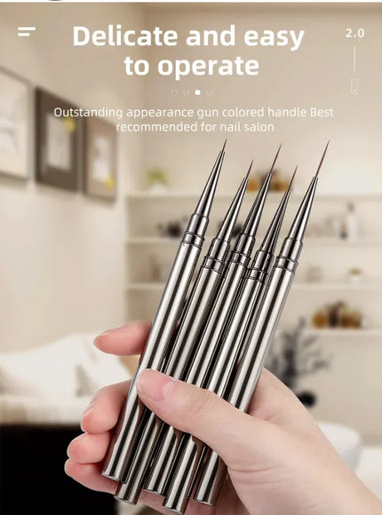 KissICON black KissIcon Nail Art Liner Brushes 6 To 25mm
