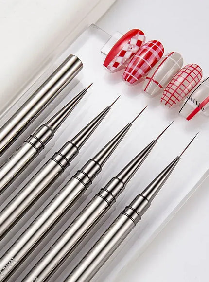 KissICON black KissIcon Nail Art Liner Brushes 6 To 25mm