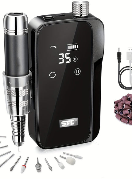 KissICON Black KissIcon Nail Drill Machine For Acrylic Nails -