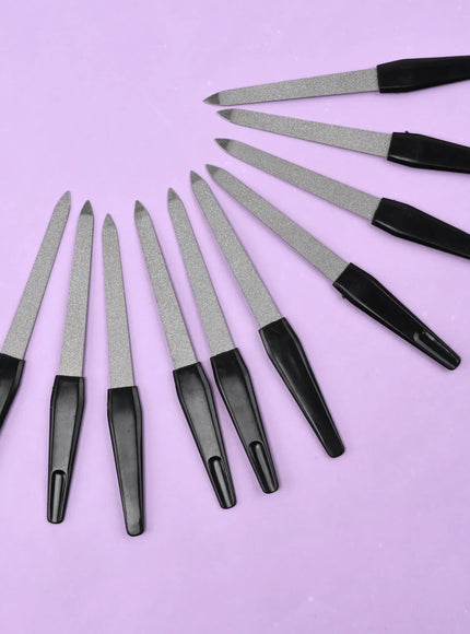 KissICON Black KissIcon Nail Files Black Handle Double Sided -