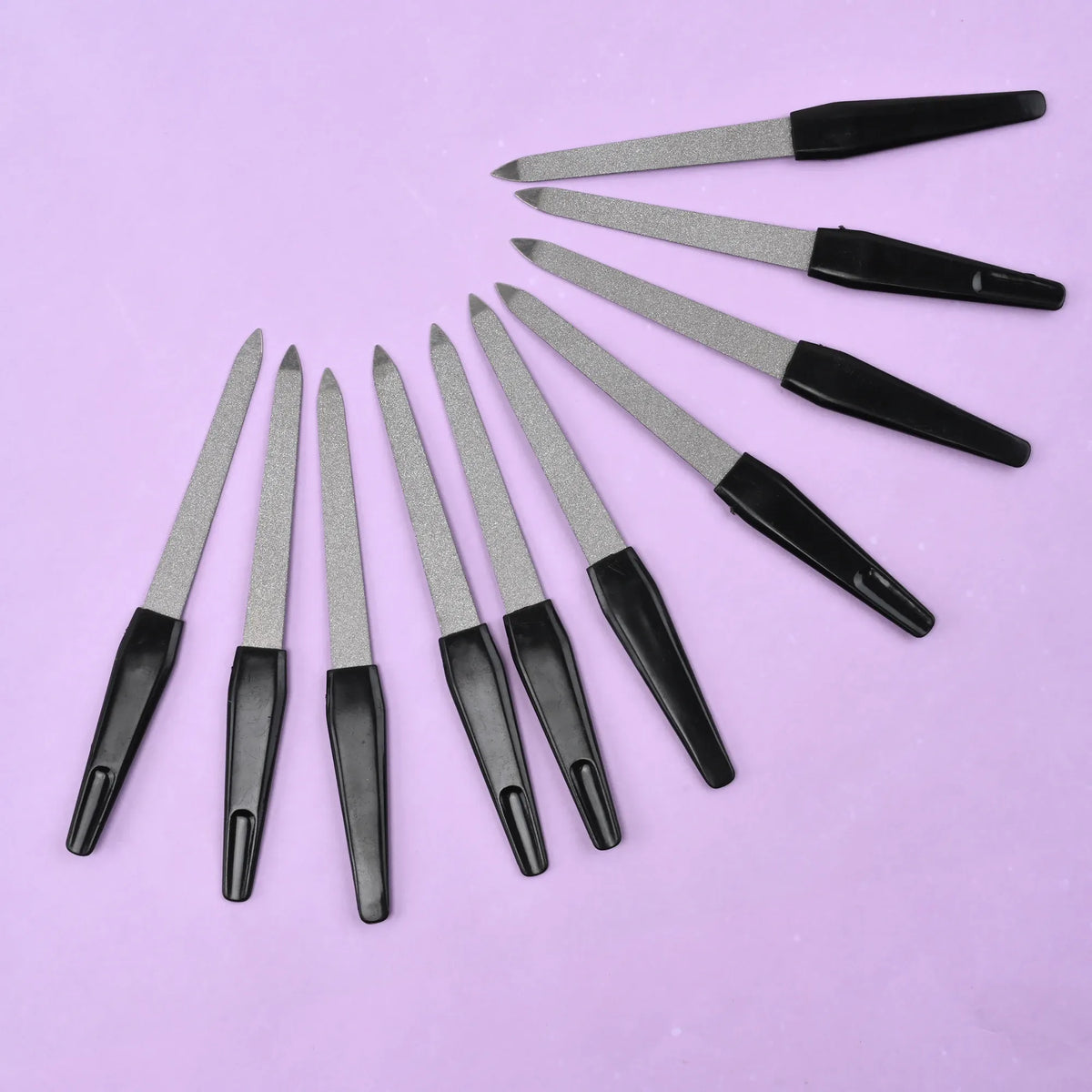 KissICON Black KissIcon Nail Files Black Handle Double Sided -