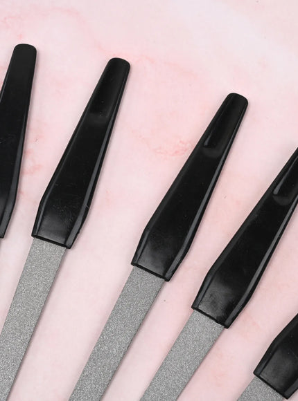 KissICON Black KissIcon Nail Files Black Handle Double Sided -