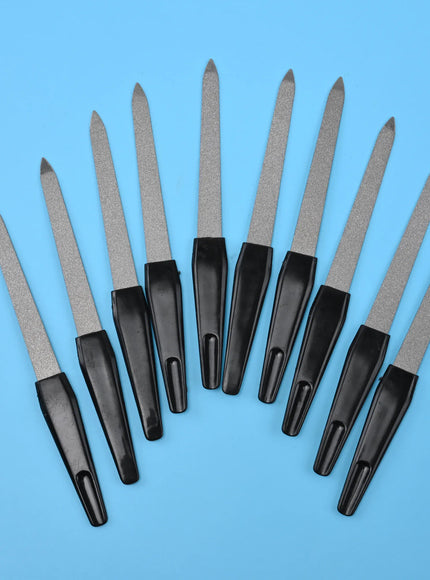 KissICON Black KissIcon Nail Files Black Handle Double Sided -