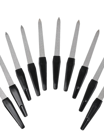 KissICON Black KissIcon Nail Files Black Handle Double Sided -