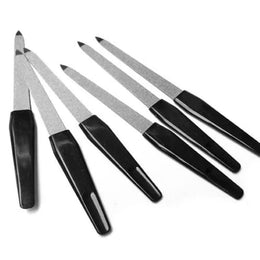 KissICON Black KissIcon Nail Files Black Handle Double Sided -