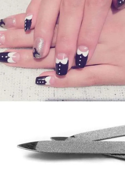 KissICON Black KissIcon Nail Files Black Handle Double Sided -