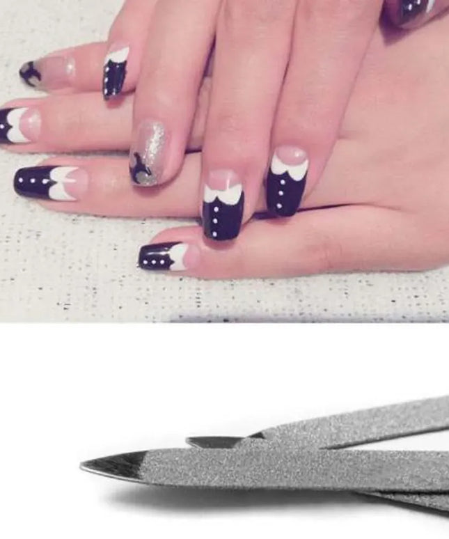KissICON Black KissIcon Nail Files Black Handle Double Sided -