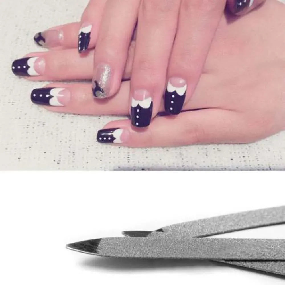 KissICON Black KissIcon Nail Files Black Handle Double Sided -