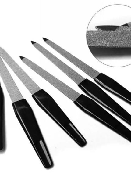 KissICON Black KissIcon Nail Files Black Handle Double Sided -