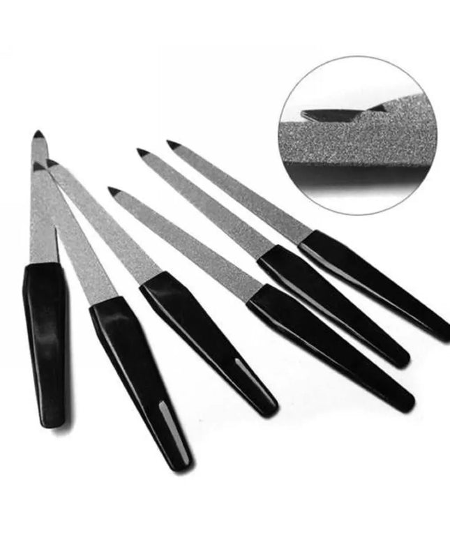 KissICON Black KissIcon Nail Files Black Handle Double Sided -