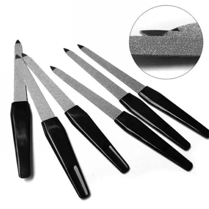 KissIcon Nail Files Black Handle Double Sided -