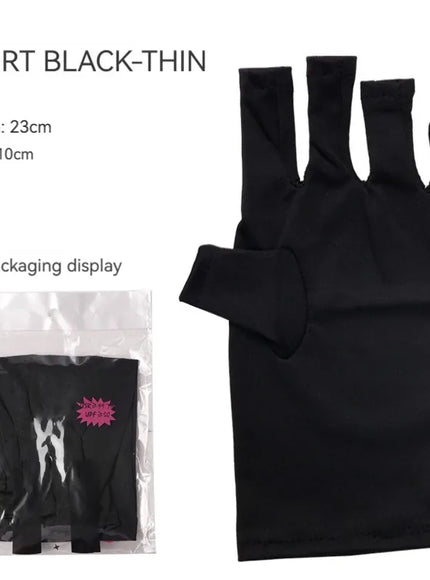 KissICON black KissIcon Nail Tools UV Gloves Half Exposed Fingertips