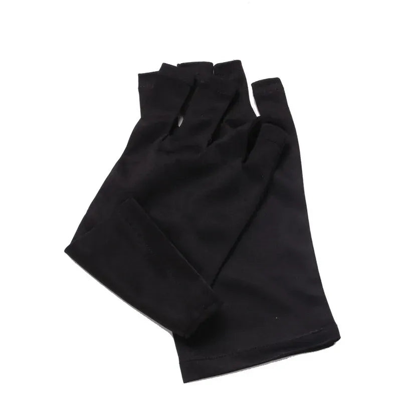 KissICON black KissIcon Nail Tools UV Gloves Half Exposed Fingertips