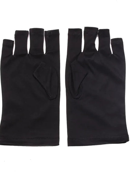 KissICON black KissIcon Nail Tools UV Gloves Half Exposed Fingertips