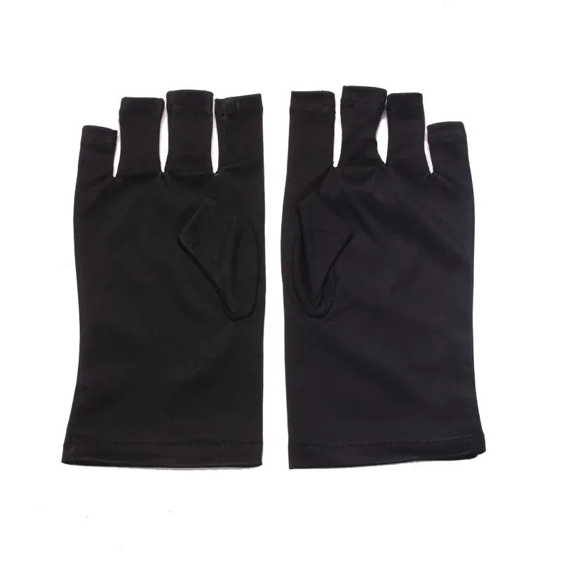 KissICON black KissIcon Nail Tools UV Gloves Half Exposed Fingertips