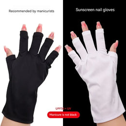 KissICON black KissIcon Nail Tools UV Gloves Half Exposed Fingertips