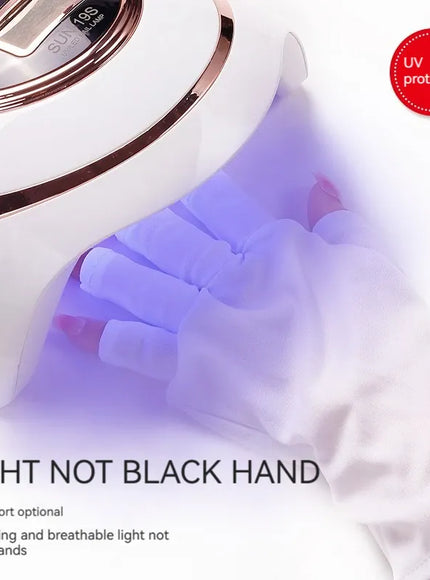 KissICON black KissIcon Nail Tools UV Gloves Half Exposed Fingertips