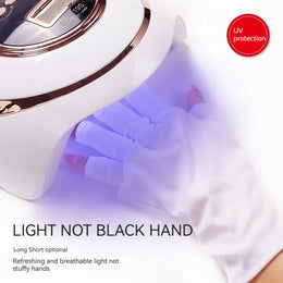 KissICON black KissIcon Nail Tools UV Gloves Half Exposed Fingertips
