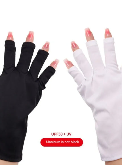 KissICON black KissIcon Nail Tools UV Gloves Half Exposed Fingertips