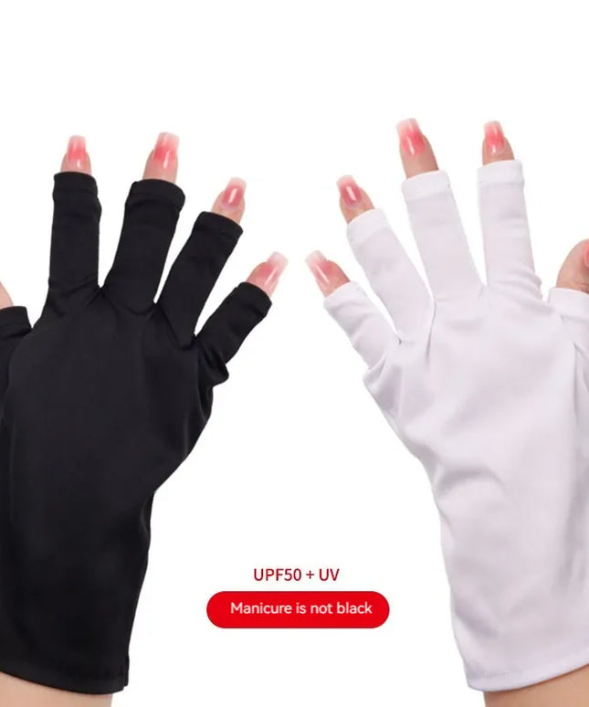KissICON black KissIcon Nail Tools UV Gloves Half Exposed Fingertips