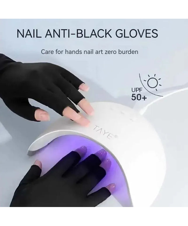 KissICON black KissIcon Nail Tools UV Gloves Half Exposed Fingertips