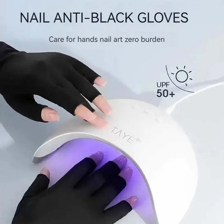 KissIcon Nail Tools UV Gloves Half Exposed Fingertips