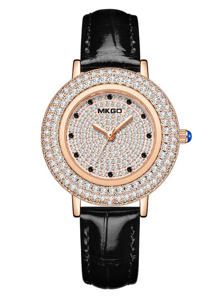 KissICON Black KissIcon UTHAI W43 Quartz Watch - Diamond Crystal