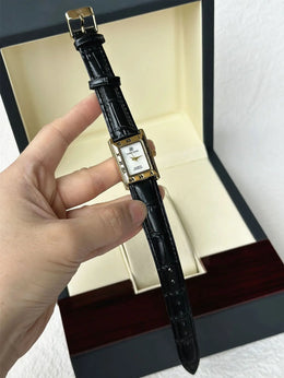 KissICON black KissIcon UTHAI Women Watch Square Leather Strap -