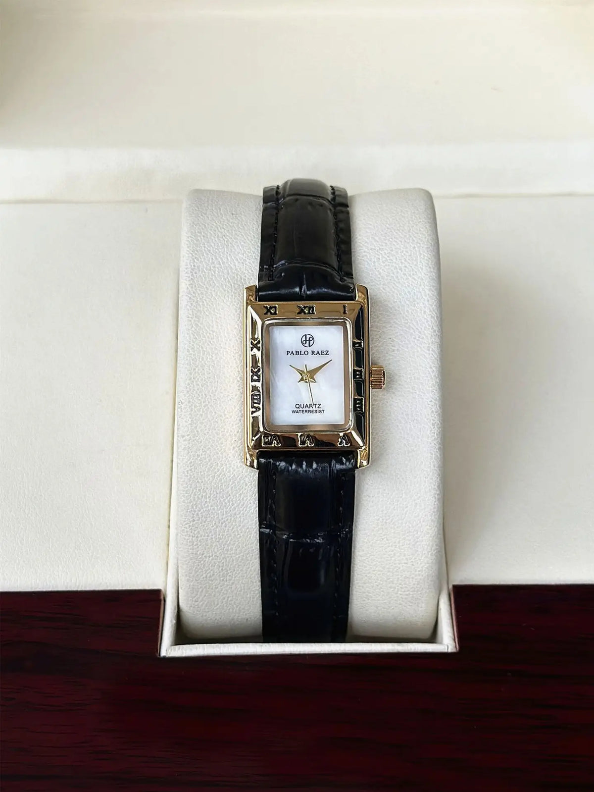 KissICON black KissIcon UTHAI Women Watch Square Leather Strap -