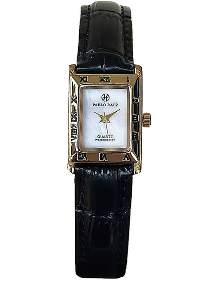 KissICON black KissIcon UTHAI Women Watch Square Leather Strap -