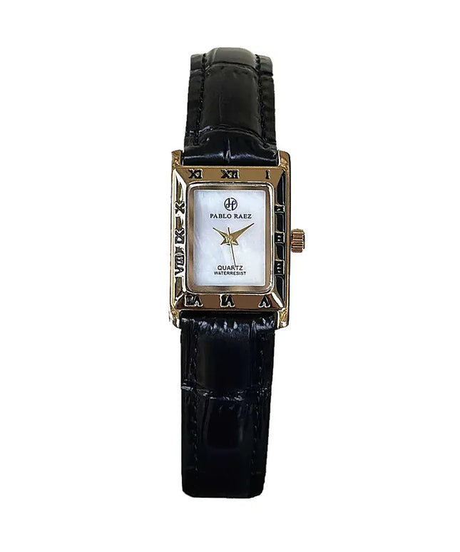 KissICON black KissIcon UTHAI Women Watch Square Leather Strap -