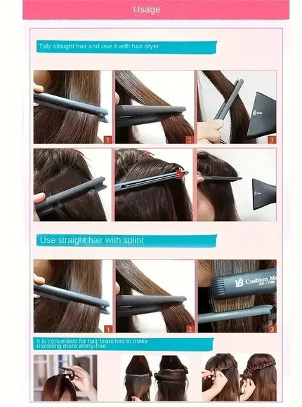 KissICON black KissIcon V-Comb Hair Styling Tool - Smooths Messy
