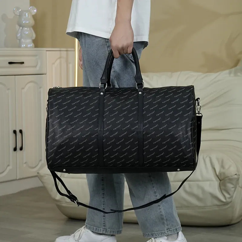 KissICON black Large-capacity Travel Men's Short-distance Handbag – Fitness