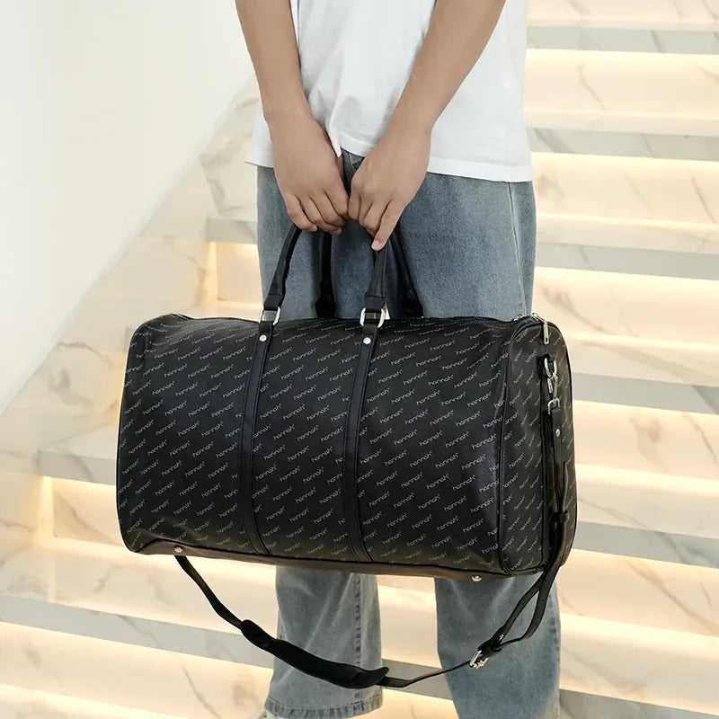 KissICON black Large-capacity Travel Men's Short-distance Handbag – Fitness
