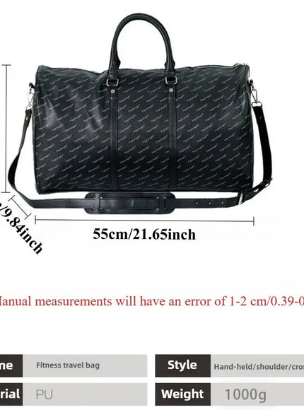 KissICON black Large-capacity Travel Men's Short-distance Handbag – Fitness