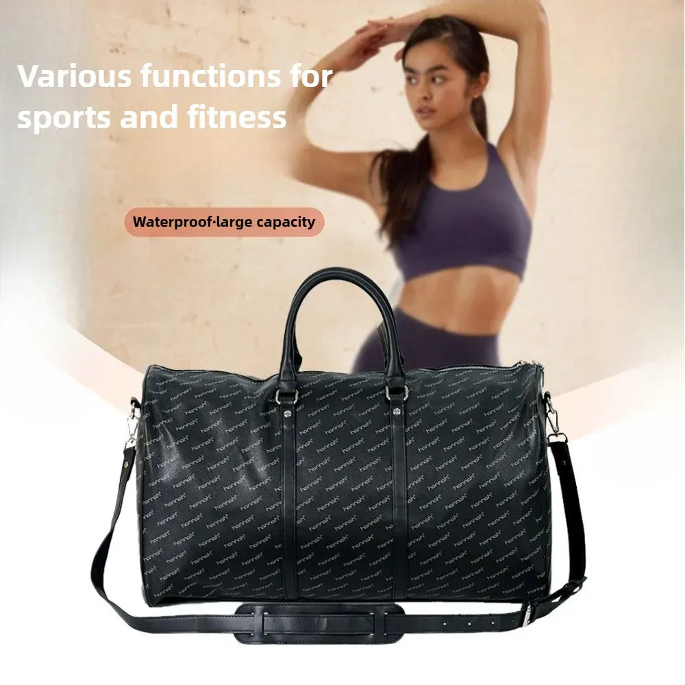 KissICON black Large-capacity Travel Men's Short-distance Handbag – Fitness