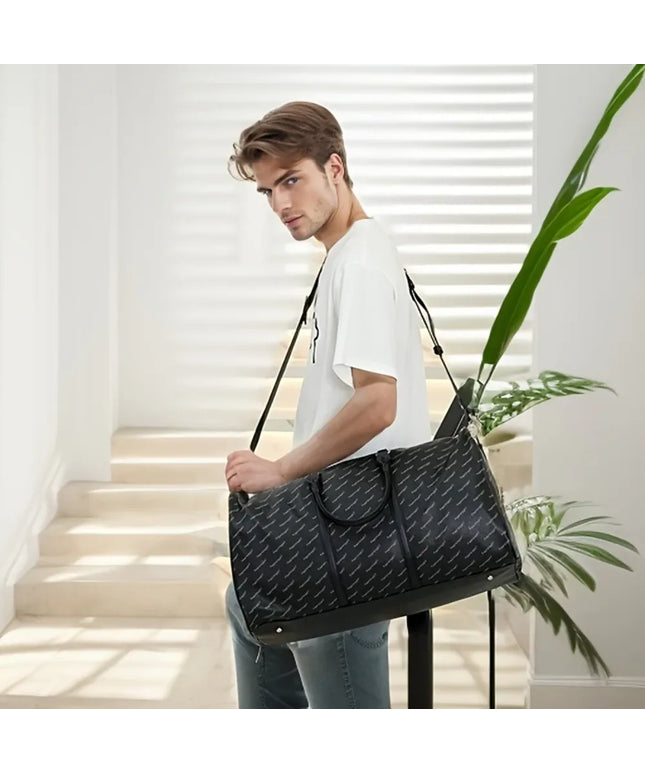 KissICON black Large-capacity Travel Men's Short-distance Handbag – Fitness