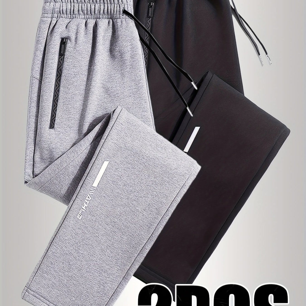 KissICON Black+Light Grey / UK 32 2pc Mens Reflective Jogger Set AllSeason Outdoor Comfort
