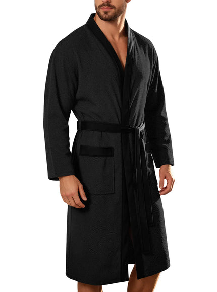 KissICON Black / M / China Mainland Luxurious Soft Kimono Robe Comfort for Home  Hotel