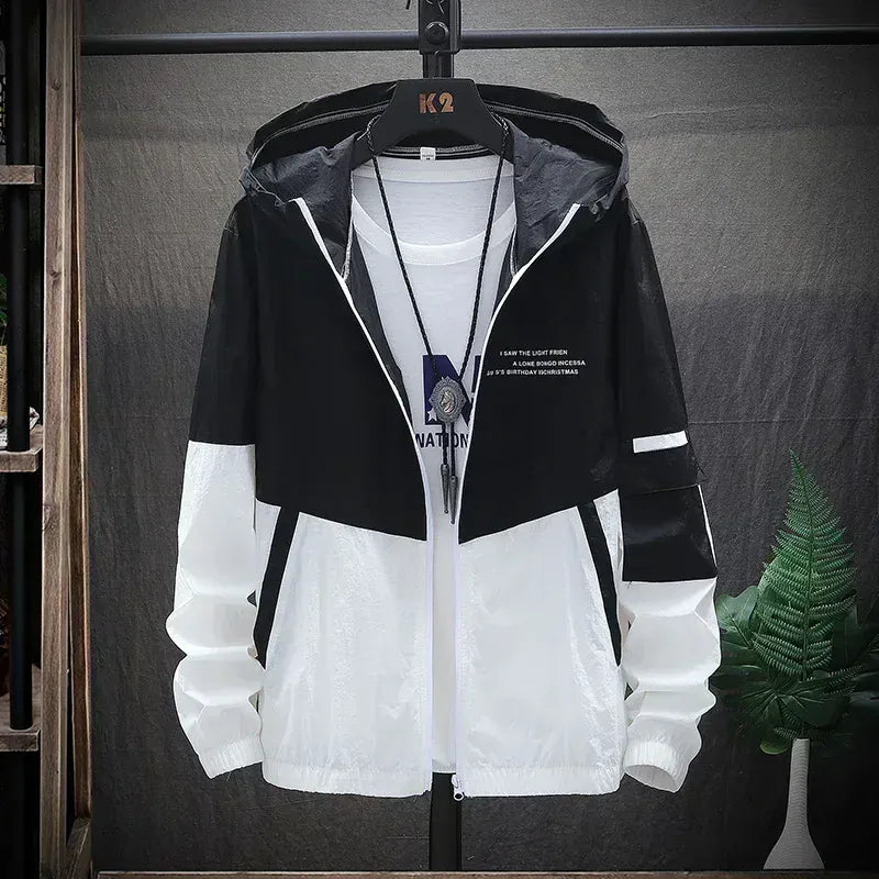 KissICON black / M Waterproof SunProtect Quick Dry Hooded Windbreaker Jacket