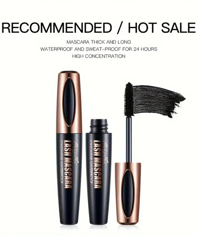 KissICON Black Mascara [KissIcon] 4D Lash Mascara - Waterproof Long-Lasting