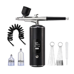 KissICON black Nails Art Airbrush With Compressor Manicure Varnish Painting