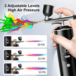 KissICON black Nails Art Airbrush With Compressor Manicure Varnish Painting