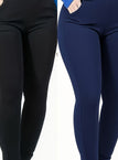 Black + Navy Blue / UK 16