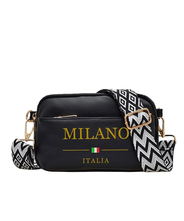 KissICON Black / One Size Da Milano Chic Minimalist Portable Crossbody Bag