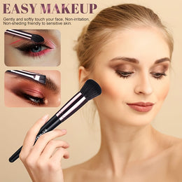KissICON Black Purple Travel Makeup Brush Set – Golden Tips Pink