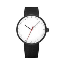 KissICON black-red KissIcon UTHAI Couple Leather Strap Quartz Wristwatch Trendy